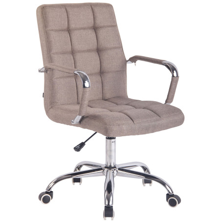 Fauteuil de bureau Deli tissu taupe