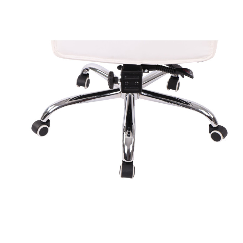 Fauteuil de bureau Power en cuir artificiel blanc
