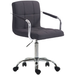 Chaise de bureau Lucy V2, tissu noir