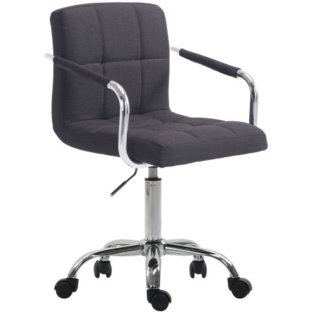 Fauteuil de bureau Lucy V2 en tissu noir