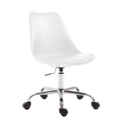 Chaise de bureau Toulouse en plastique blanc