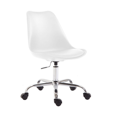 Chaise de bureau Toulouse en plastique blanc