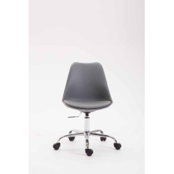 Chaise de bureau Toulouse, plastique, grise