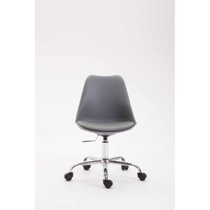 Chaise de bureau Toulouse, plastique, grise