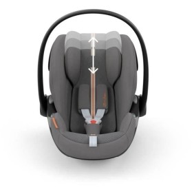 Coque Auto bébé Cloud G CYBEX i-Size - Inclinable - Tissu respirant - Homologation avion - Lava Grey