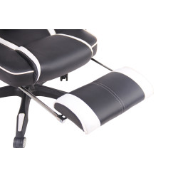 Chaise de bureau chauffante, noir/blanc