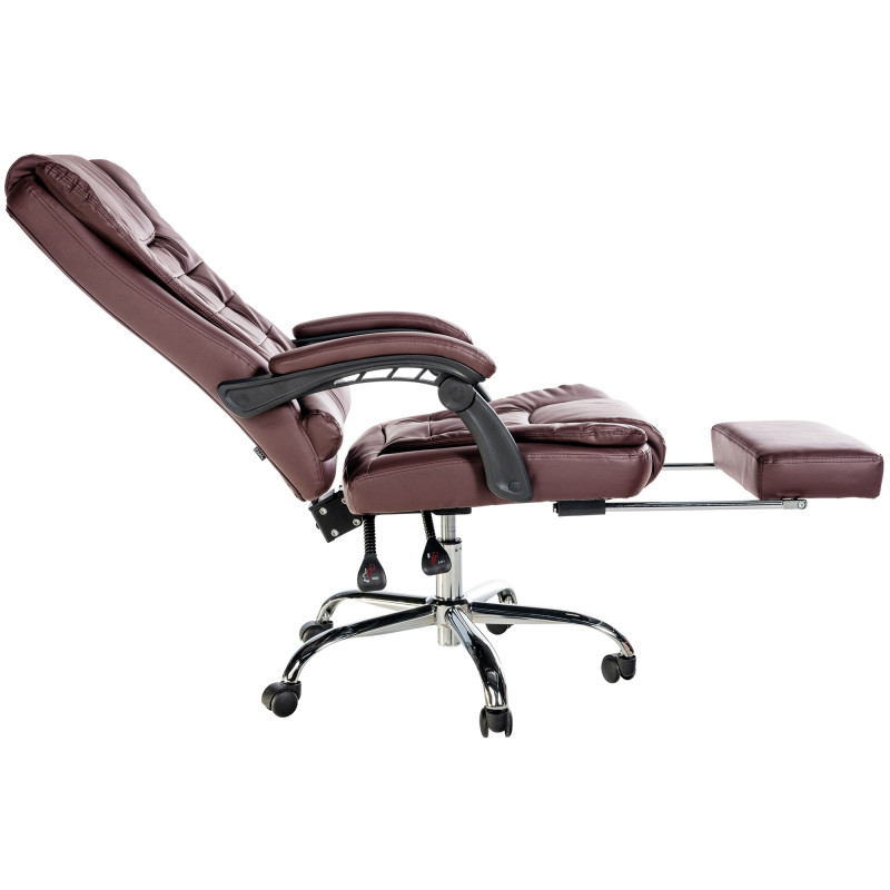 Fauteuil de bureau Oxygen en cuir artificiel bordeaux