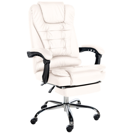 Fauteuil de bureau Oxygen, similicuir blanc