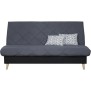 DUNLOPILLO Banquette clic clac 3 places - Gris - L 189 x P 94 x H 100 cm - Fabriqué en France - DAKOTA