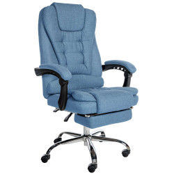 Fauteuil de bureau Oxygen tissu bleu