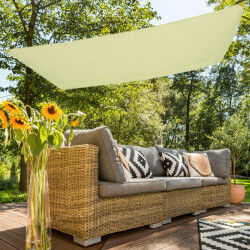 Voile d'ombrage Aktive Crème 200 x 0,5 x 300 cm Rectangulaire (6 Unités)