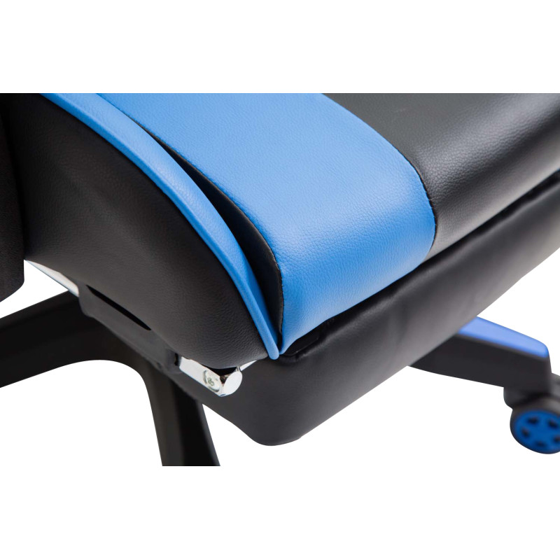 Fauteuil de bureau Ignite en cuir synthétique noir/bleu