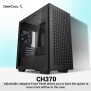 Boitier PC sans alimentation - DEEPCOOL CH370 (Noir) - Mini tour - Format Micro-ATX