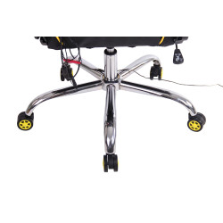 Fauteuil de bureau Limit XM en cuir artificiel noir/jaune