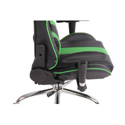 Fauteuil de bureau Limit XM, similicuir, noir/vert
