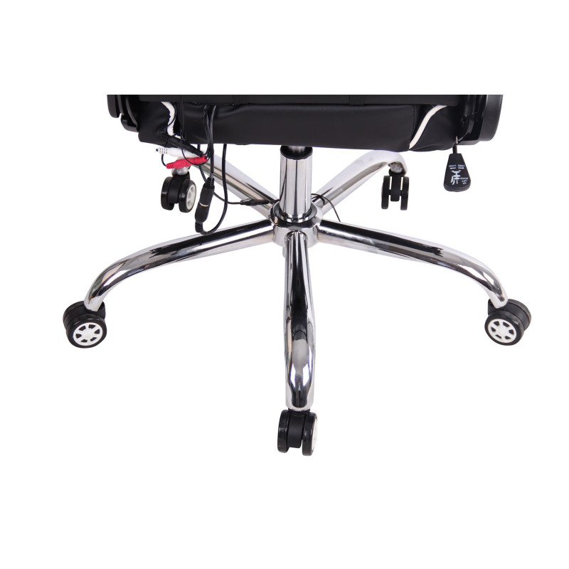 Fauteuil de bureau Limit XM en cuir artificiel noir/blanc