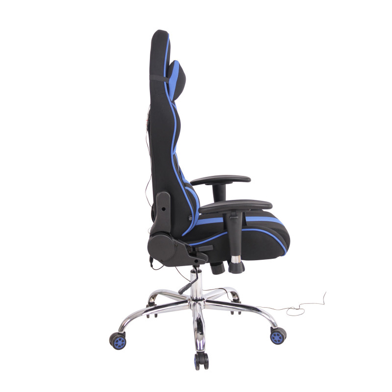 Chaise de bureau Limit XM en tissu noir/bleu