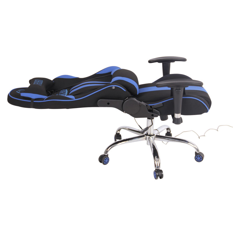 Fauteuil de bureau Limit XM tissu noir/bleu
