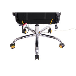 Chaise de bureau Limit XM en tissu noir/jaune