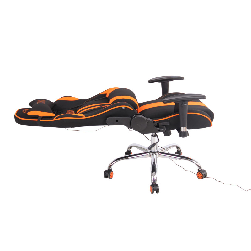 Chaise de bureau Limit XM en tissu noir/orange