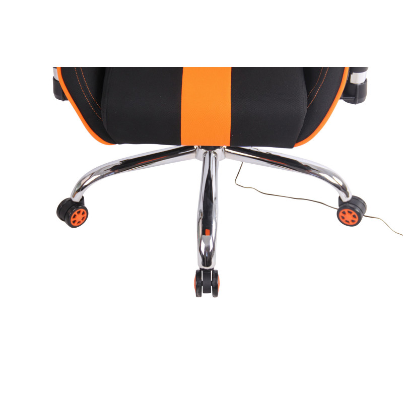 Chaise de bureau Limit XM en tissu noir/orange