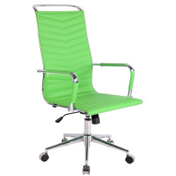 Fauteuil de bureau Batley, similicuir vert