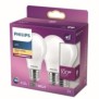 Philips ampoule LED Equivalent100W E27 Blanc chaud non dimmable, verre, lot de 2