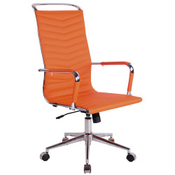 Silla De Oficina Batley Naranja,Simil cuero