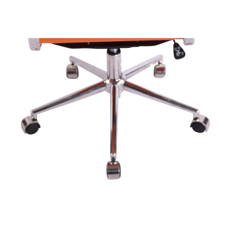 Chaise de bureau Batley, similicuir, orange