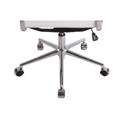 Sedia Ufficio Batley In Similpelle o vera pelle bianco,Finta pelle