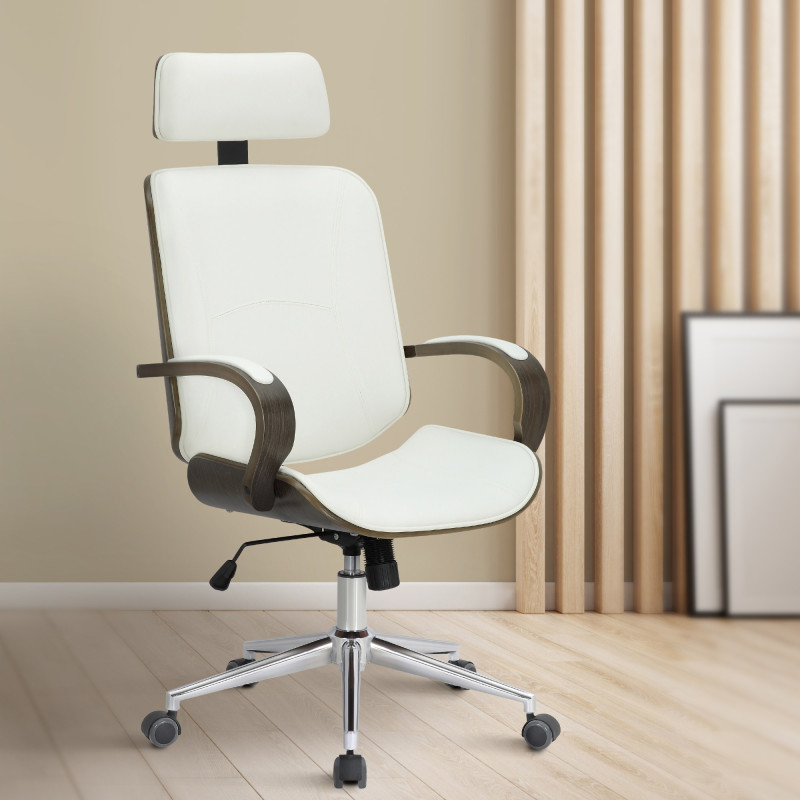 Fauteuil de bureau Dayton gris blanc/gris