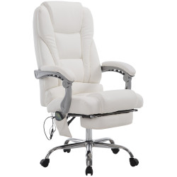 Fauteuil de bureau Pacific avec fonction massage V2 blanche