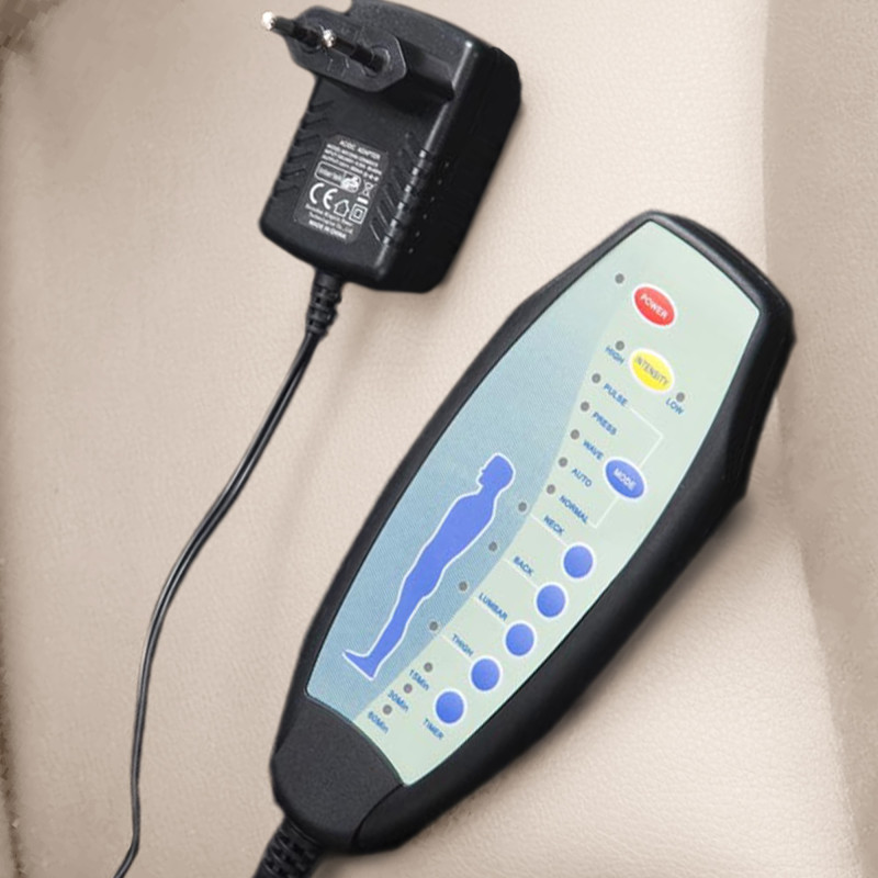 Sedia da ufficio Pacific con funzione massaggio in similpelle crema