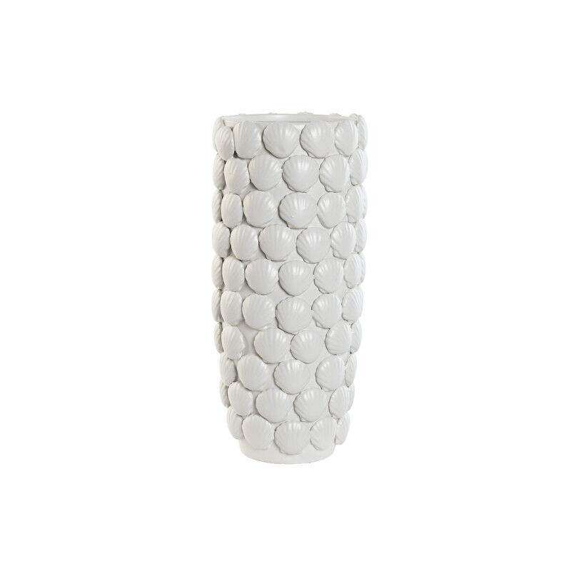 Vase Home ESPRIT Blanc Grès méditerranéen 15,5 X 15,5 X 33,5 cm