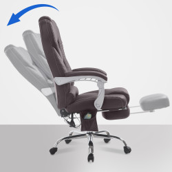 Fauteuil de bureau Pacific avec fonction massage V2 marron