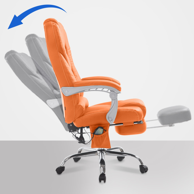 Fauteuil de bureau Pacific avec fonction massage V2 orange