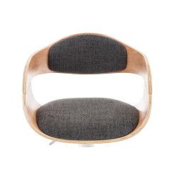 Tabouret de bar en tissu Kingston C naturel/gris clair