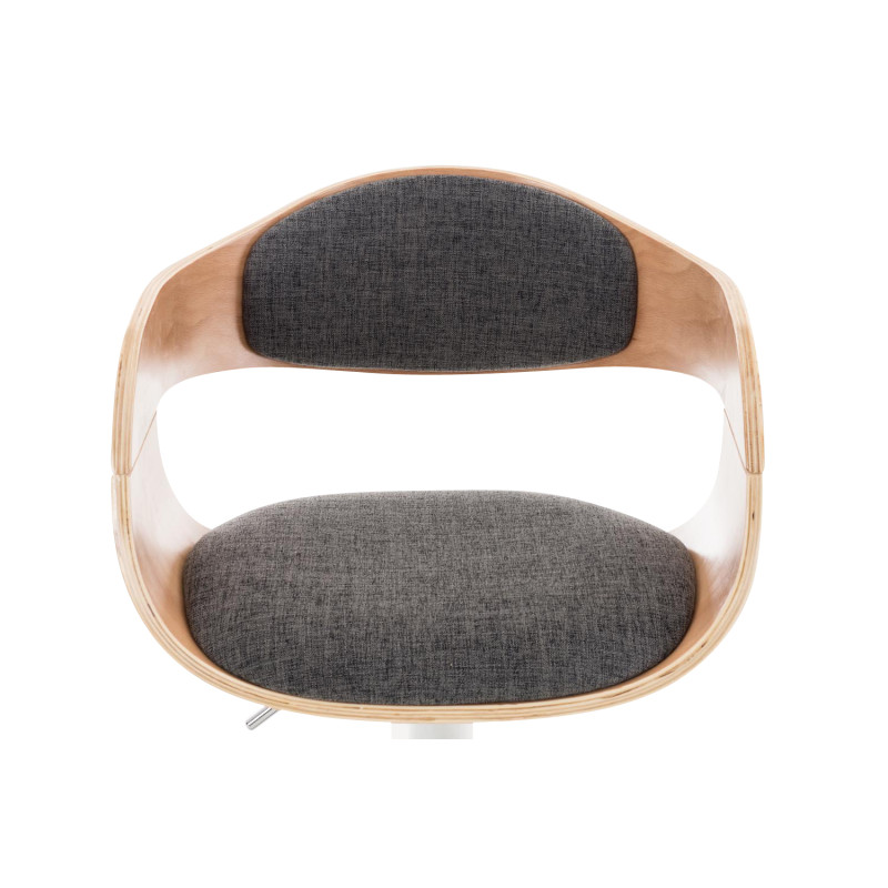 Tabouret de bar en tissu Kingston C naturel/gris clair