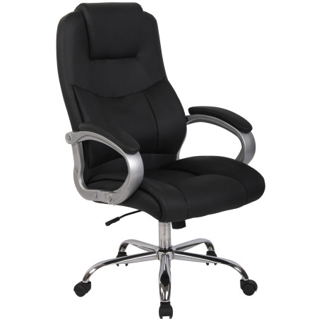 Fauteuil de bureau BIG Apoll en cuir artificiel V2 noir