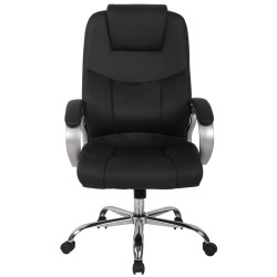 Fauteuil de bureau BIG Apoll en cuir artificiel V2 noir