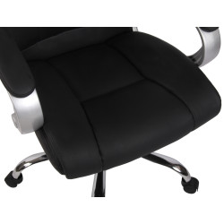 Fauteuil de bureau BIG Apoll en cuir artificiel V2 noir