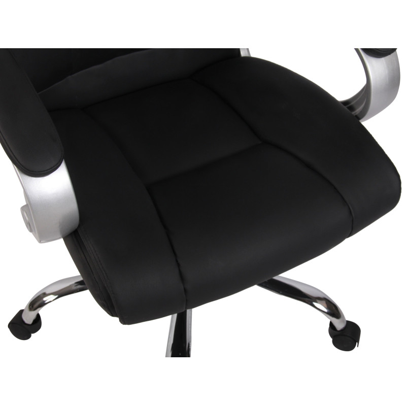 Fauteuil de bureau BIG Apoll en cuir artificiel V2 noir