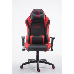 Fauteuil de bureau de course Shift X2 en cuir synthétique sans repose-pieds noir/rouge