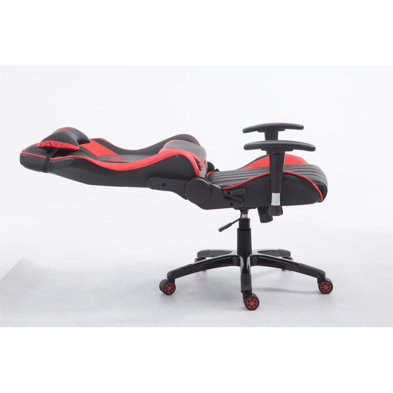 Fauteuil de bureau racing Shift X2, similicuir, sans repose-pieds, noir/rouge