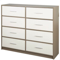Commode Max Home Blanc Gris...