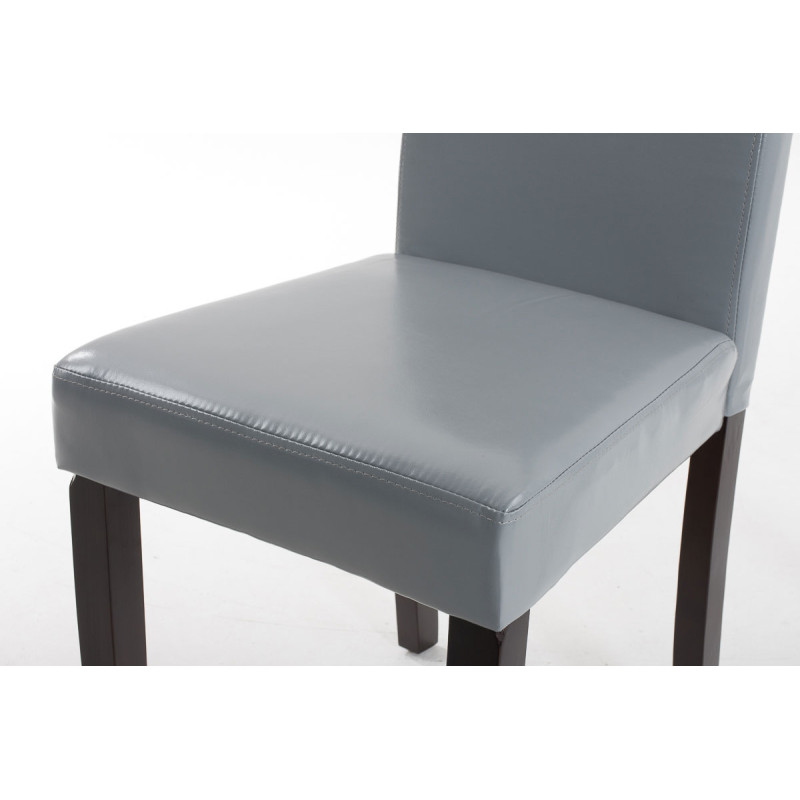 Chaise de salle à manger Ina marron foncé gris