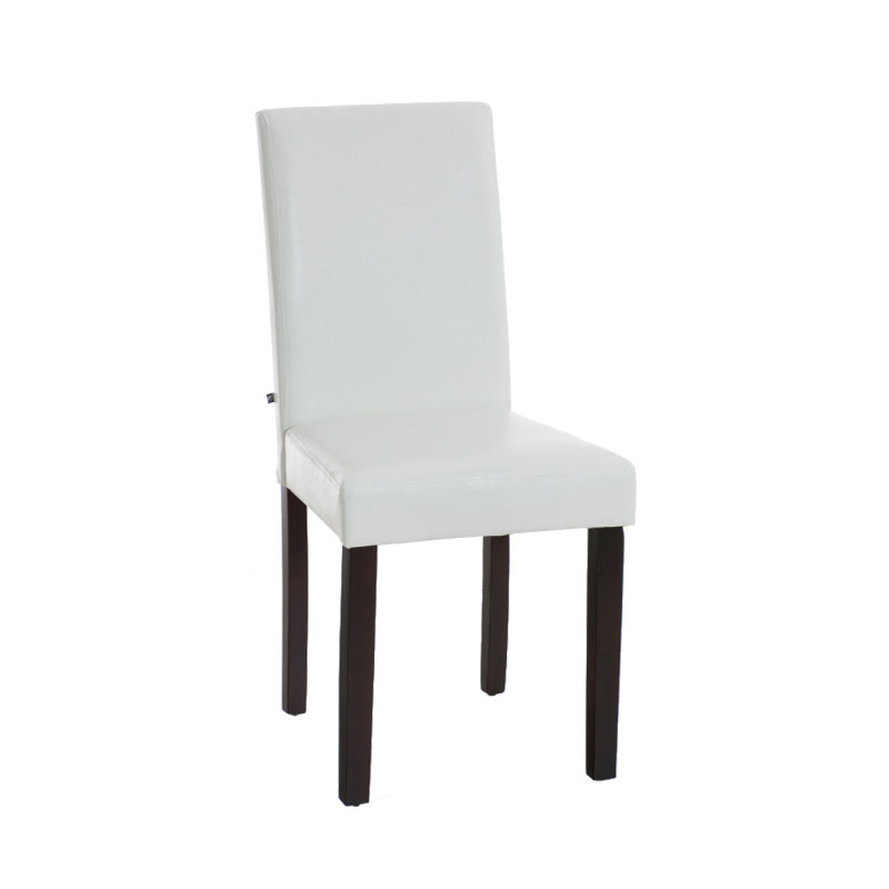 Chaise de salle à manger Ina marron foncé blanc