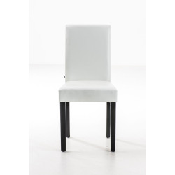 Chaise de salle à manger Ina marron foncé blanc