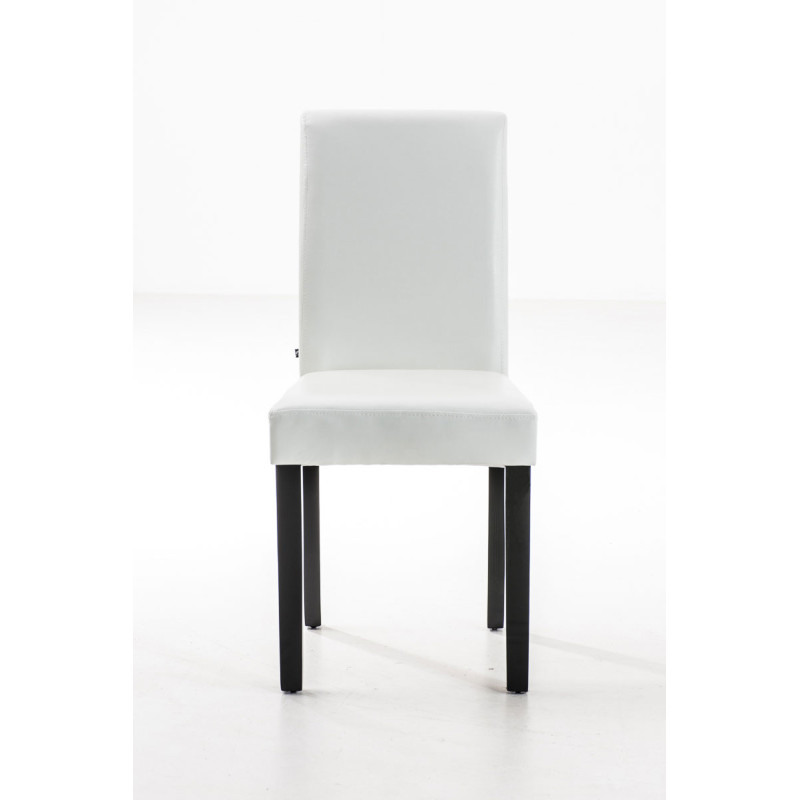 Chaise de salle à manger Ina marron foncé blanc