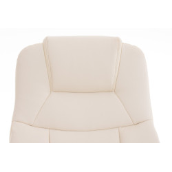 Fauteuil de bureau BIG Apoll en cuir artificiel V2 crème